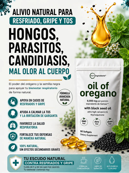Cápsulas de Aceite de Orégano (Pack de 90 Cápsulas Blandas)